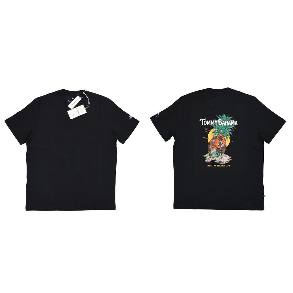 Tommy Bahama Pineapple Paradise Football Short Sleeve Crew Neck Mens T-Shirt NWT